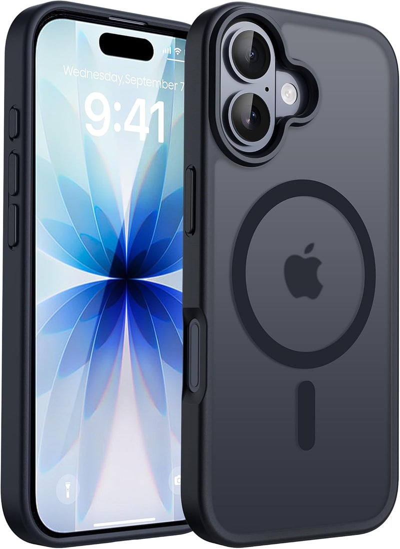CACOE Magnetic Case for iPhone 17 6.3 inch-Compatible with MagSafe & Magnetic Car Phone Mount,Anti-Fingerprint TPU Thin Phone Cases Cover Protective Shockproof (Matte Black) - Image 1